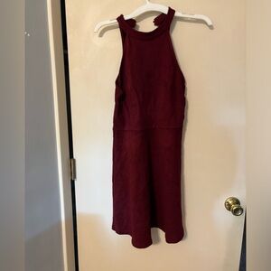 Altar’d Stste Maroon Suede dress